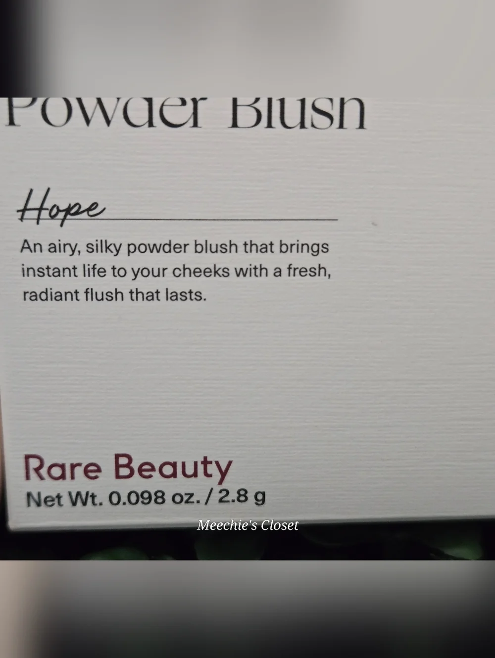 Rare Beauty Soft Pinch Luminous Powder Blush - Hope - NIB